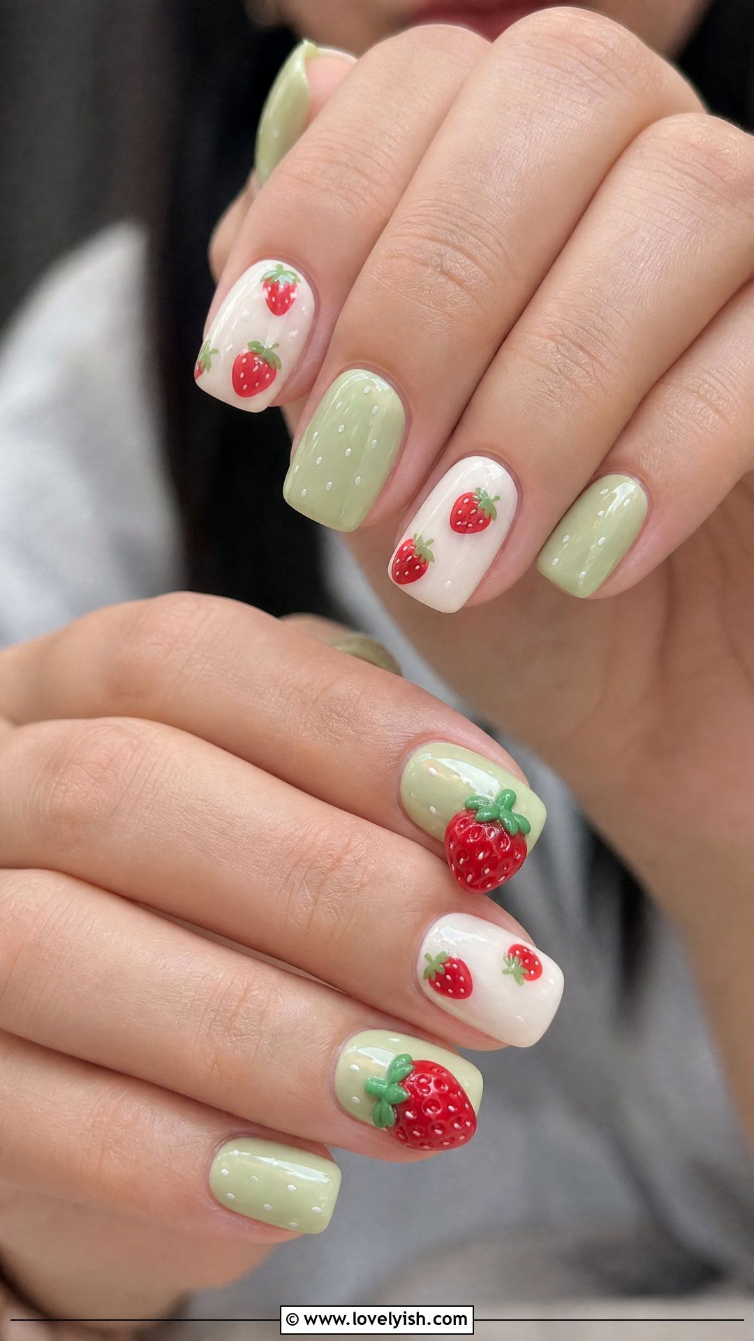 Strawberry Fruit Nails - 50 crazy nail designs - 50 crazy nail designs