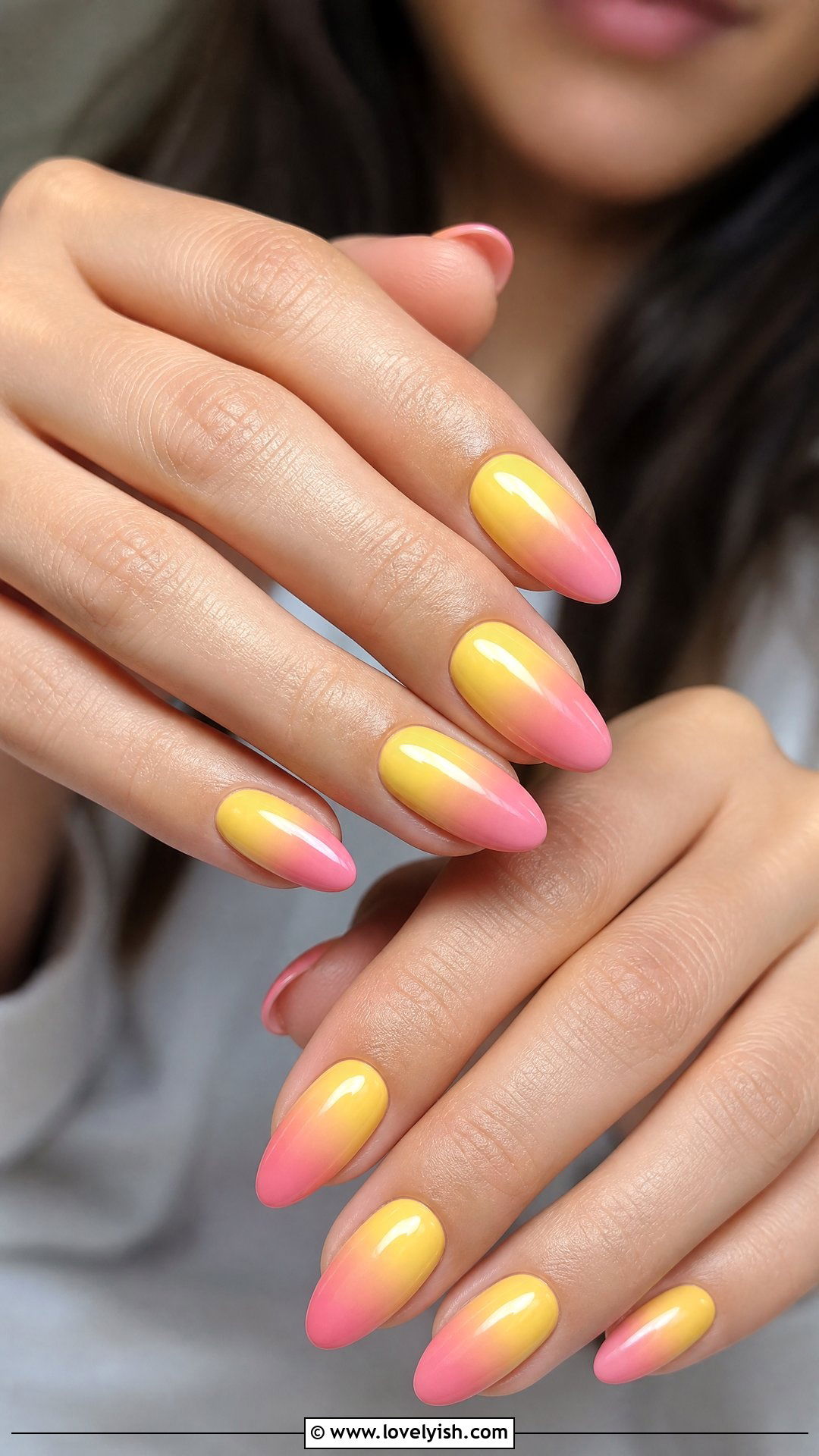 Strawberry Lemonade French Ombre - 50 french ombre nails - 50 french ombre nails