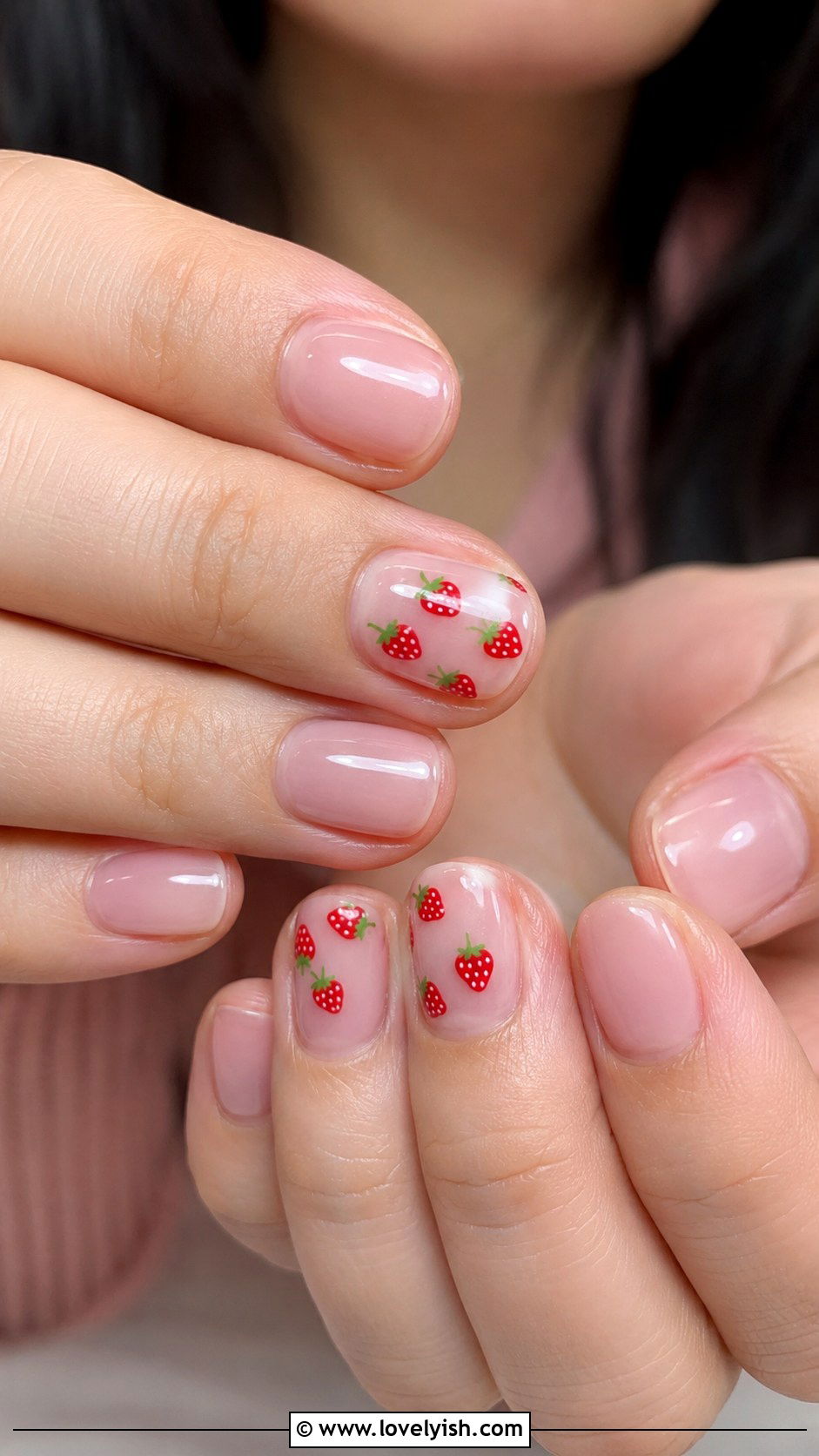 Strawberry Micro Fruit Nails - 40 nail design summer - 40 nail design summer