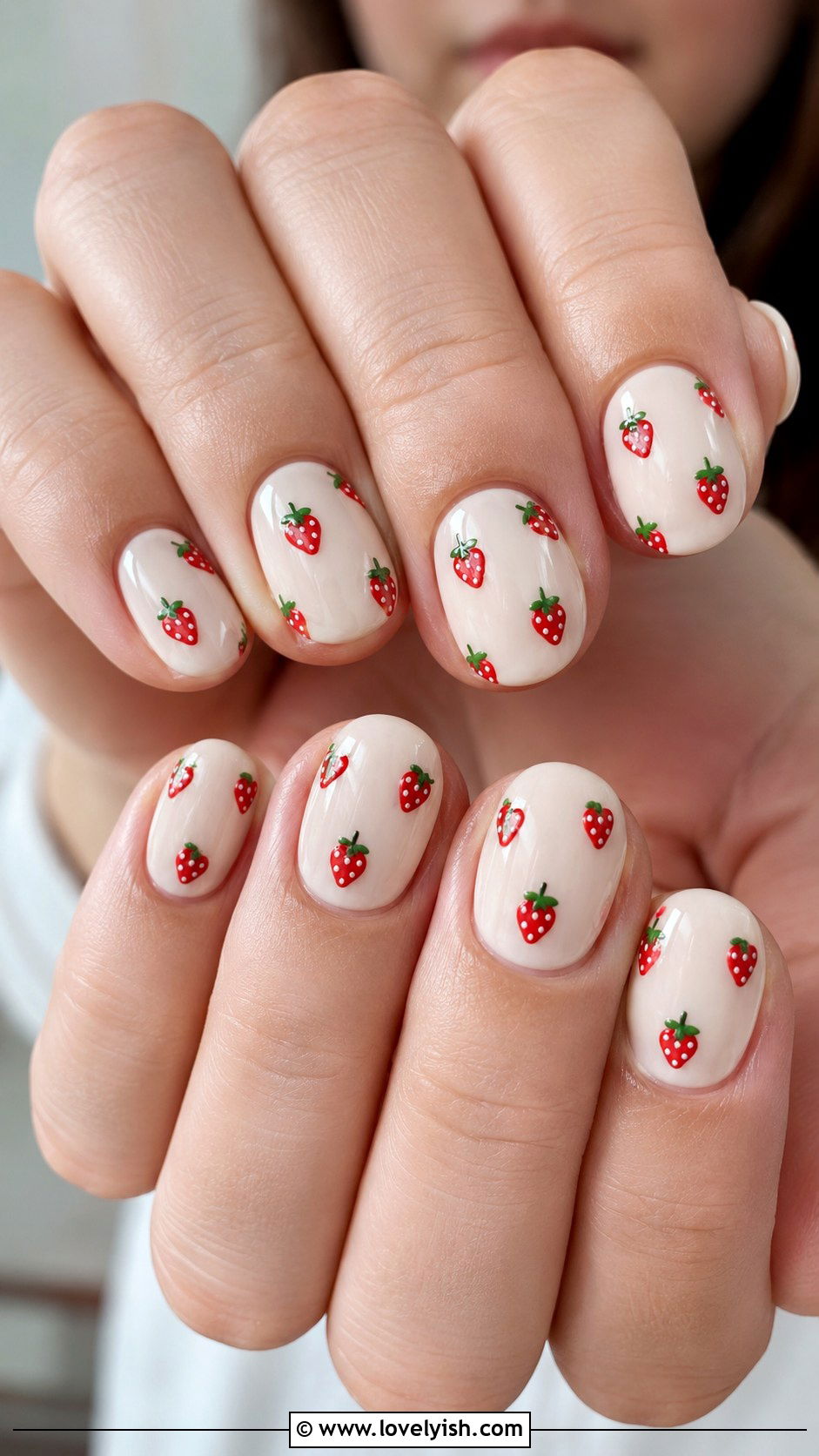 Strawberry Micro Fruit Nails - 39 summer nail ideas - 39 summer nail ideas