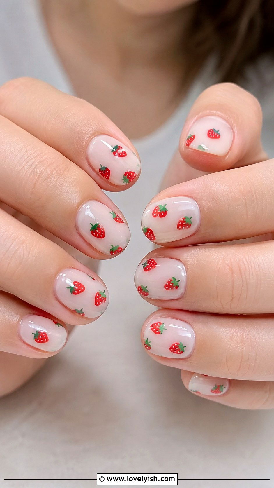 Strawberry Micro Nails - 34 nail design for summer - 34 nail design for summer