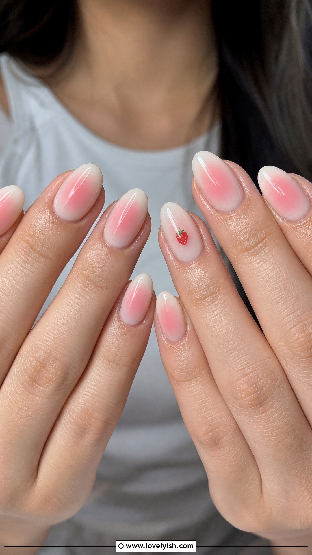 Strawberry Milk Aura Nails - 25 aura nail designs - 25 aura nail designs