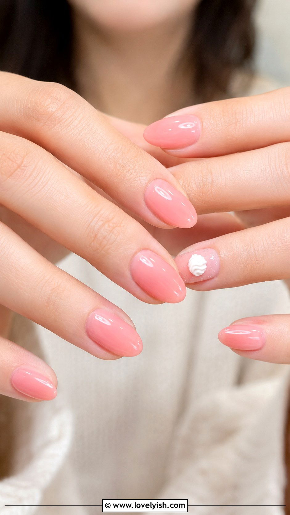 Strawberry Milk Cream Pink Nails - 50 back to school nails - 50 back to school nails
