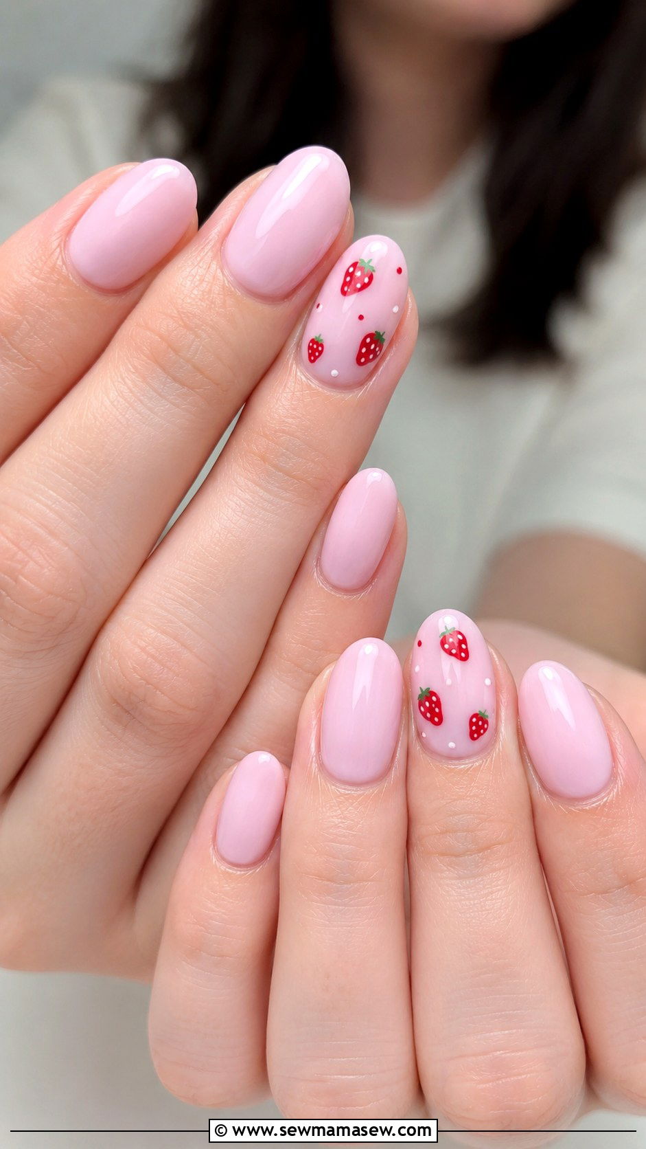 Strawberry Milk Gel Nails - 50 gel polish - 50 gel polish