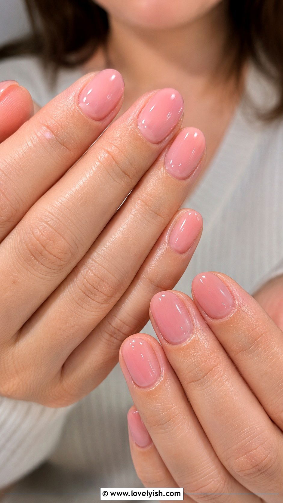Strawberry Milk Glossy Nails - 50 april nail designs - 50 april nail designs