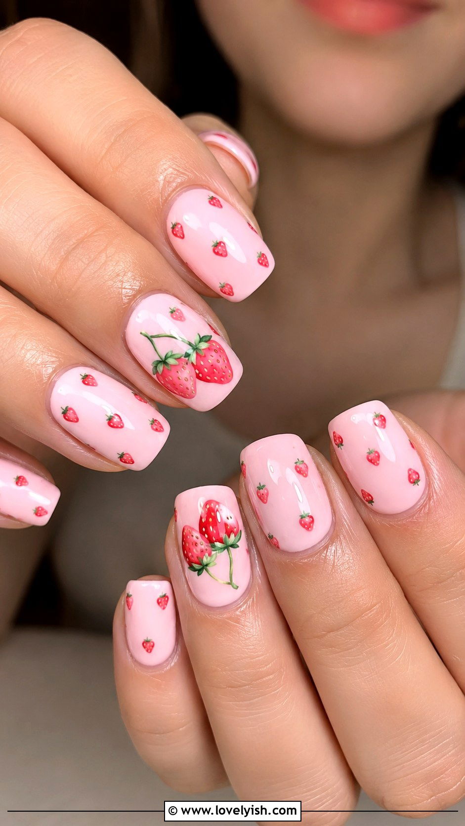 Strawberry Milk Nail Design - 45 cute nail designs - 45 cute nail designs
