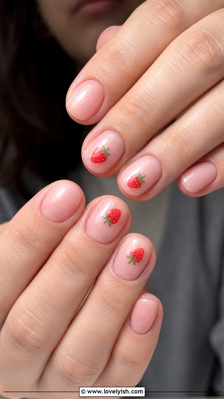 Strawberry Milk Nails - 42 spring nail ideas - 42 spring nail ideas