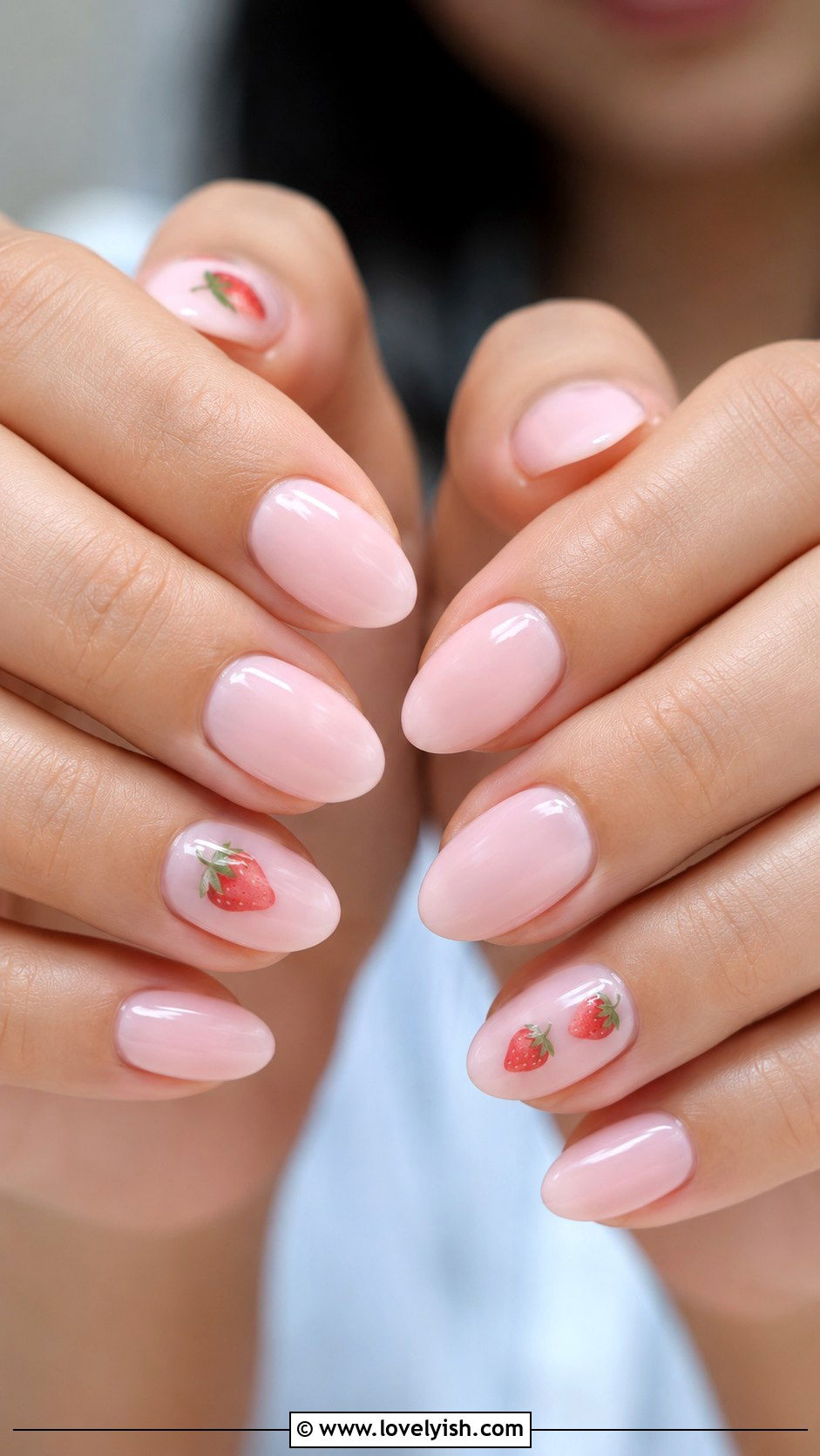 Strawberry Milk Nails - 46 nail inspo - 46 nail inspo