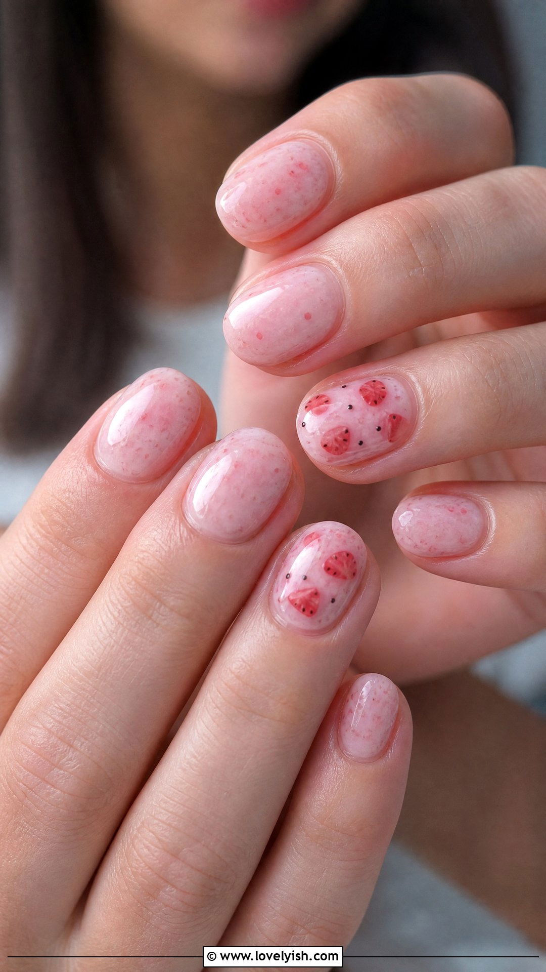 Strawberry Milk Nails - 28 spring nails design ideas - 28 spring nails design ideas