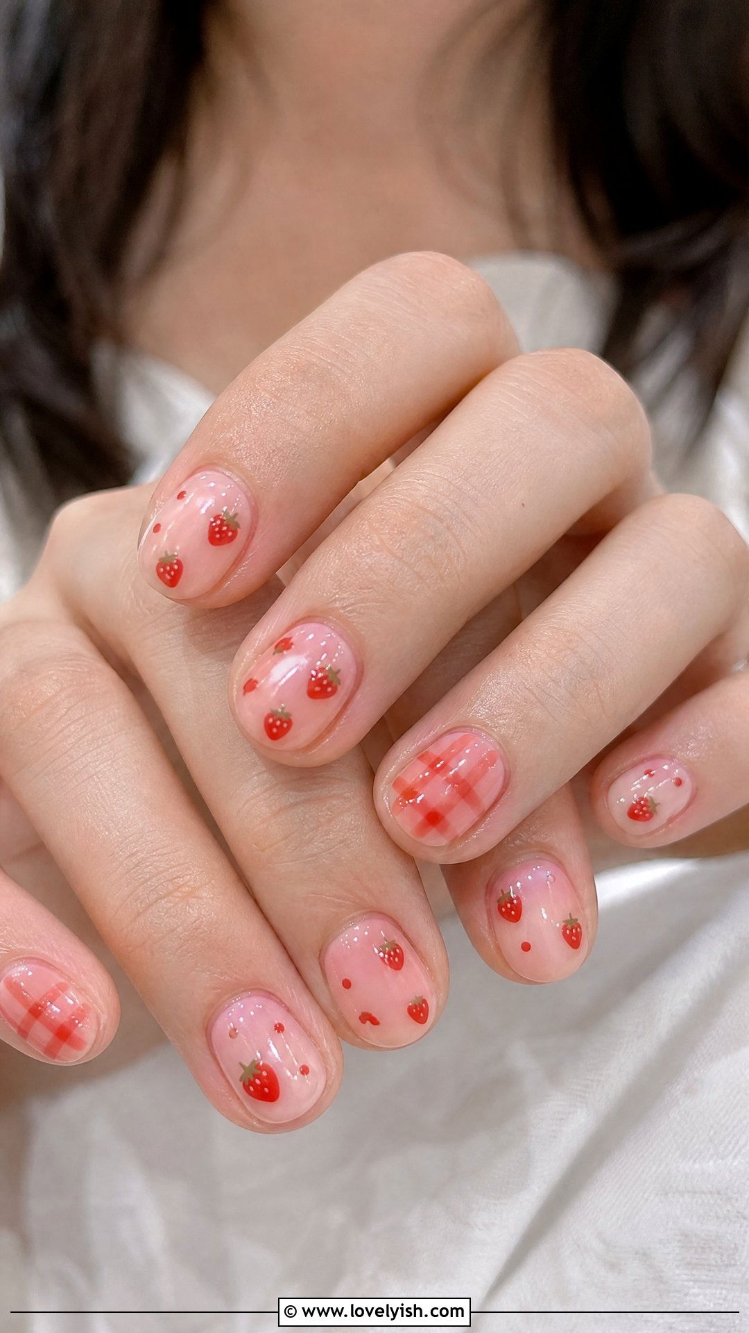 Strawberry Milk Nails - 50 cute spring nail designs - 50 cute spring nail designs