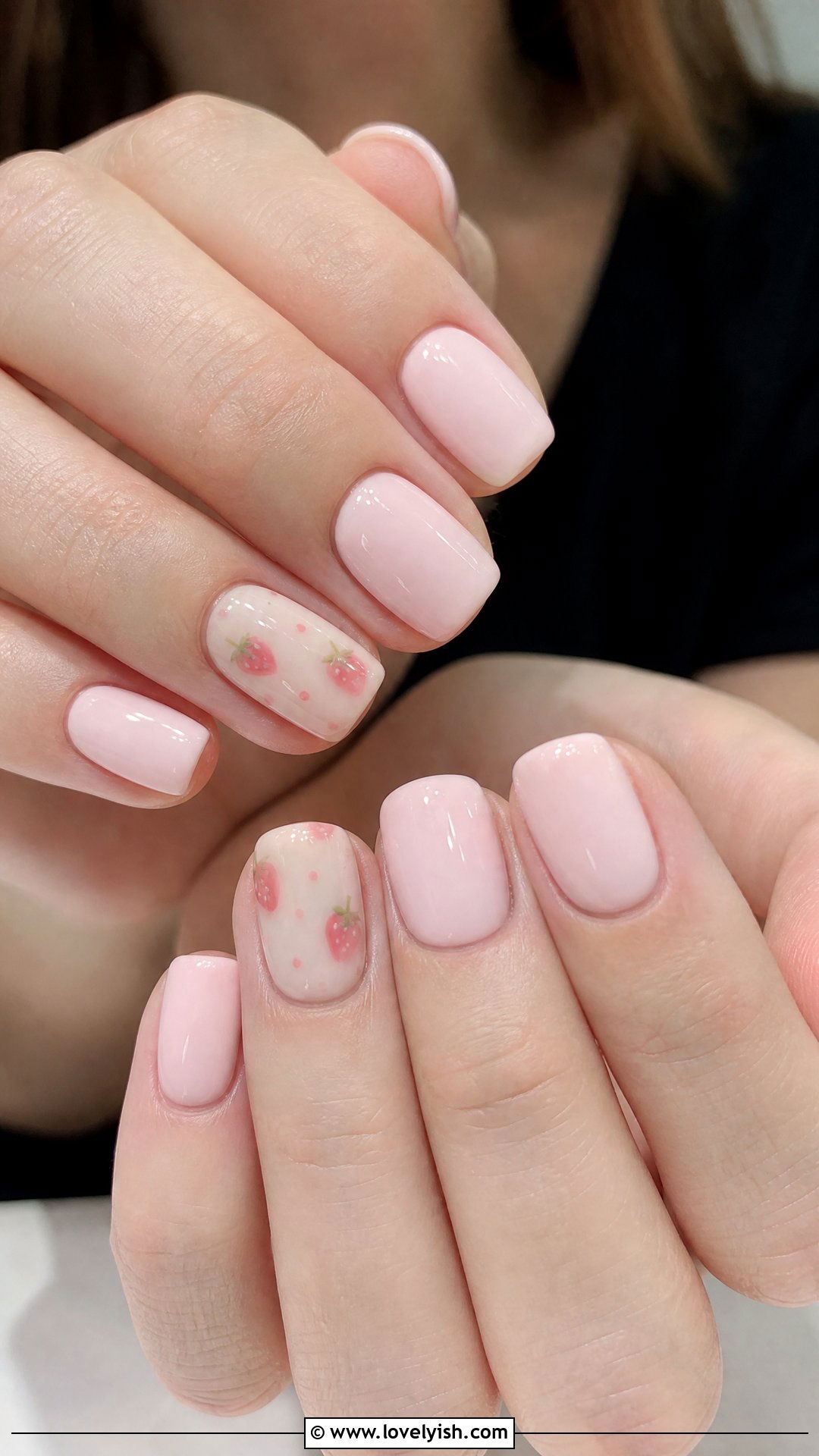 Strawberry Milk Pink Nails - 50 feminine nails - 50 feminine nails