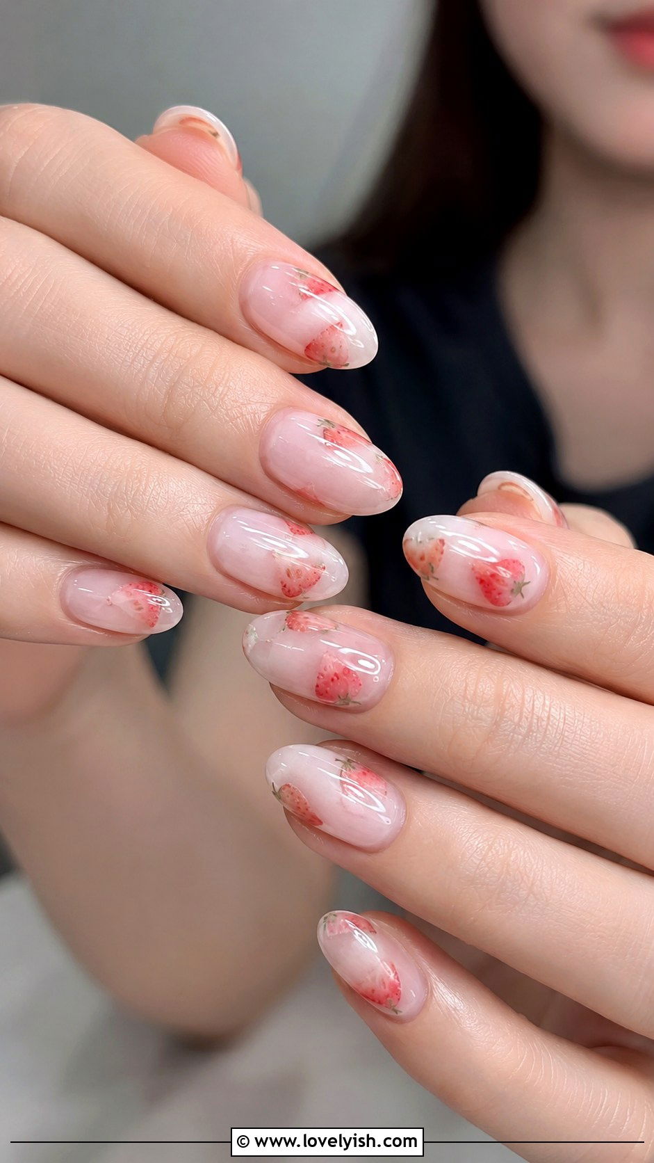Strawberry Milk Press On Nails - 50 press on nails - 50 press on nails