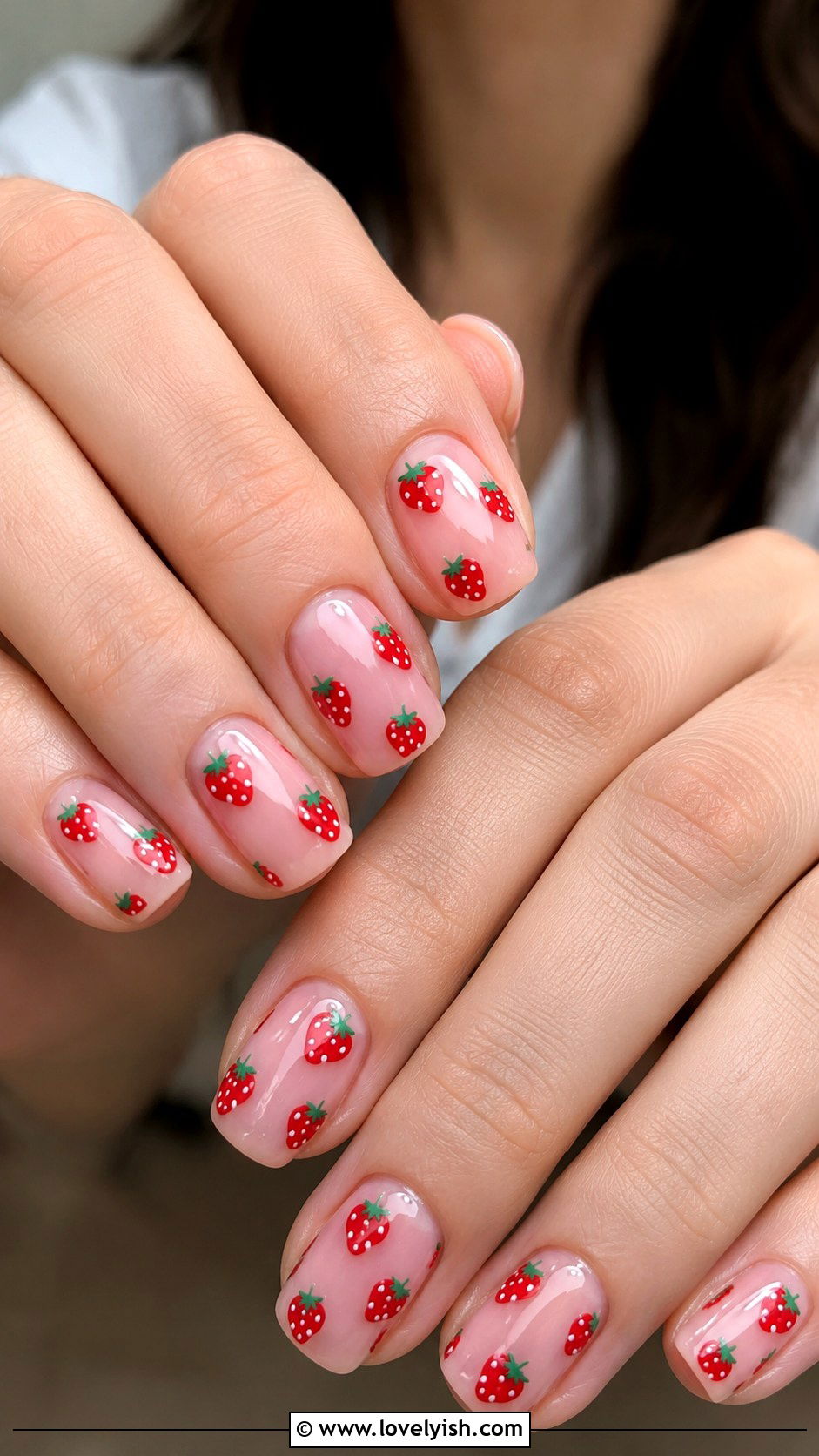 Strawberry Pattern Red Nails - 38 may nail ideas - 38 may nail ideas