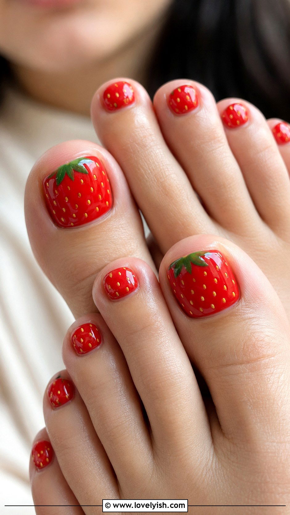 Strawberry Pedicure - 50 summer pedicure - 50 summer pedicure