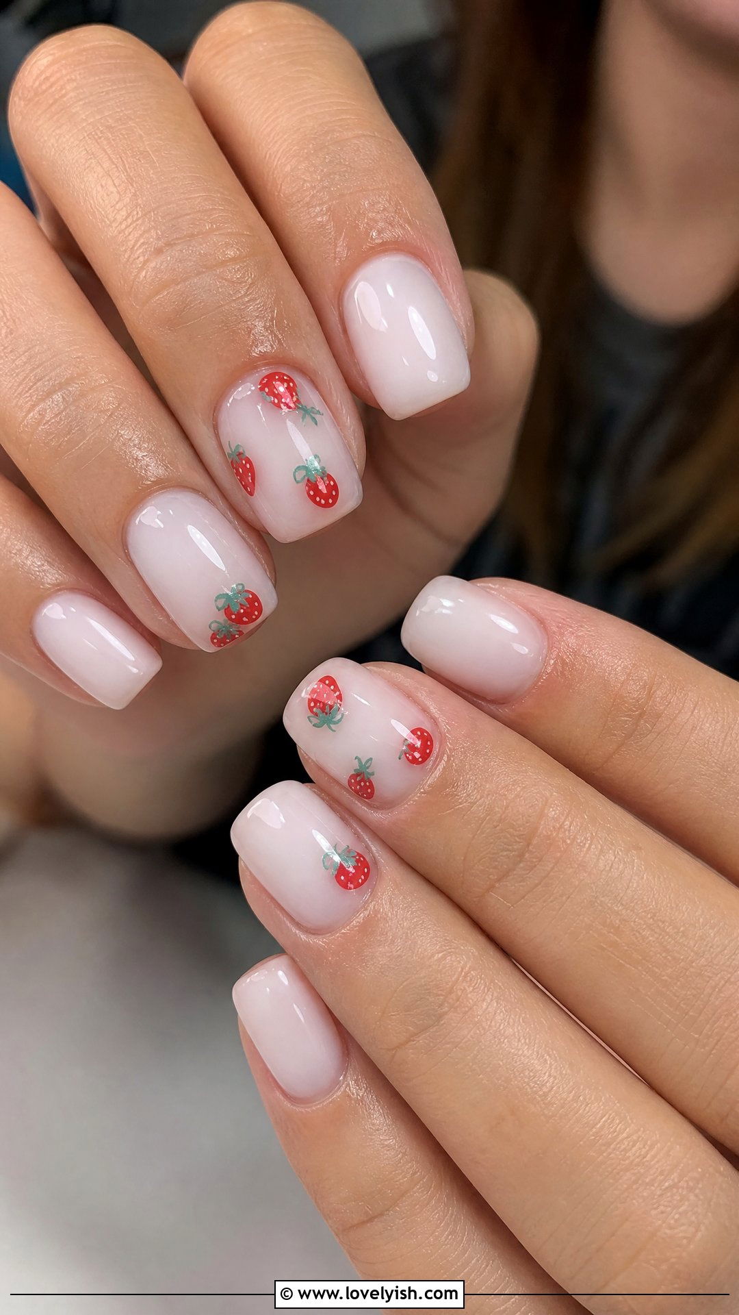 Strawberry Polygel Nails - 50 polygel nails - 50 polygel nails