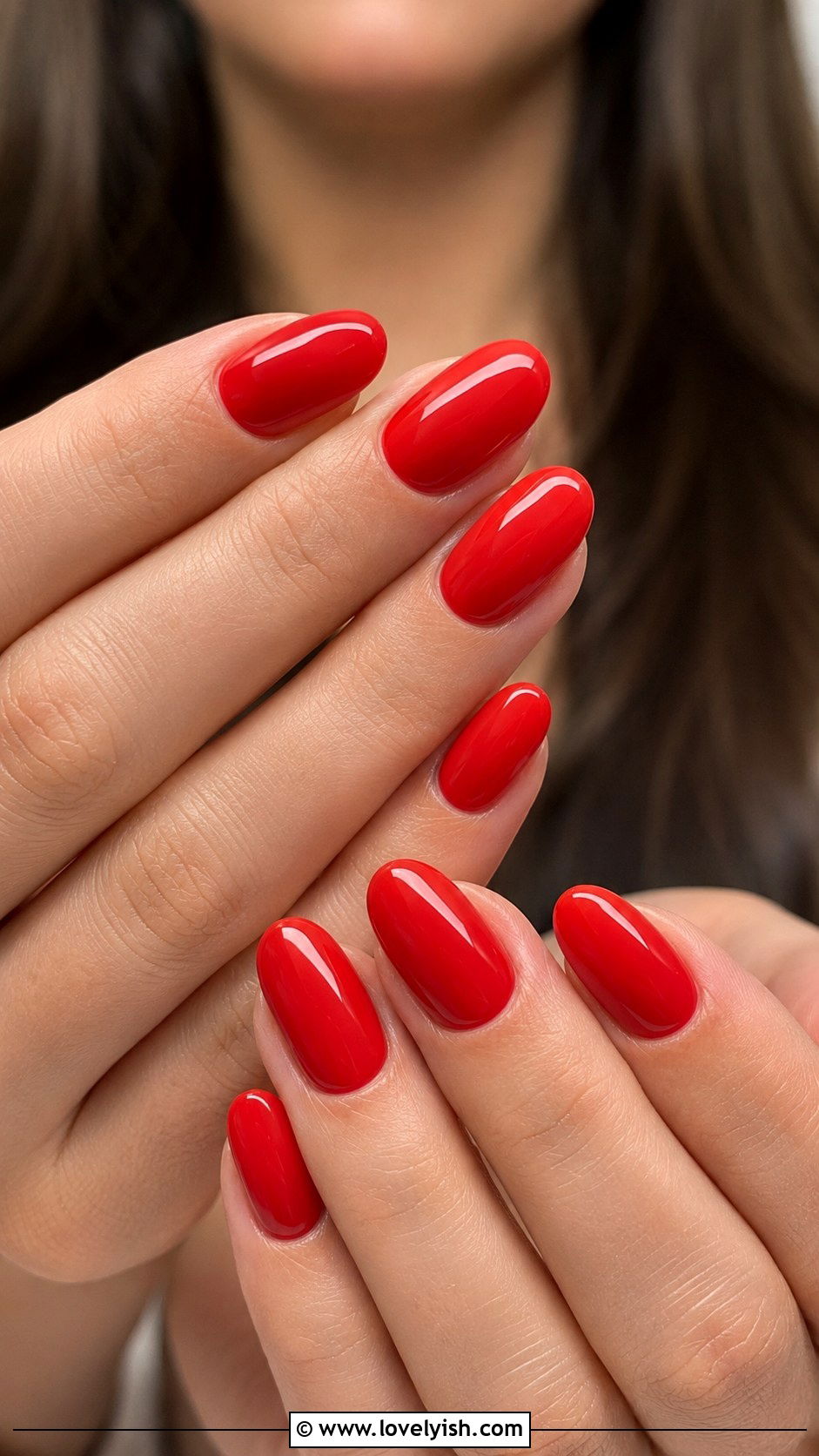 Strawberry Red Glossy Press On Nails - 50 press on nails - 50 press on nails