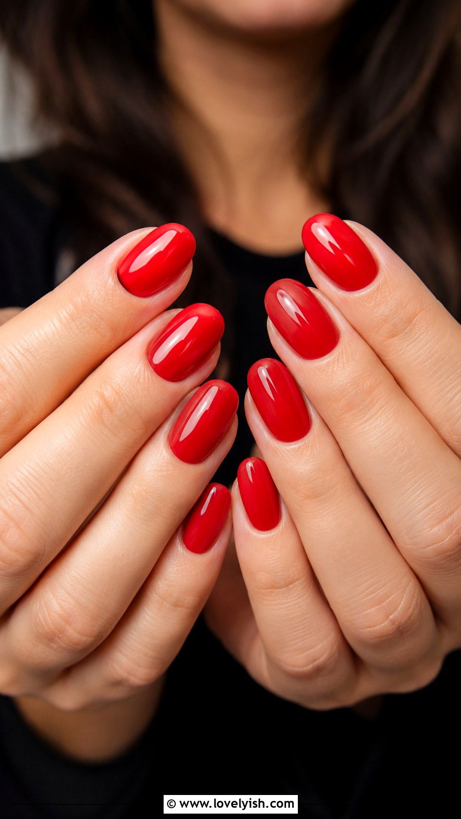 Strawberry Red Oval Nails - 50 oval nails - 50 oval nails