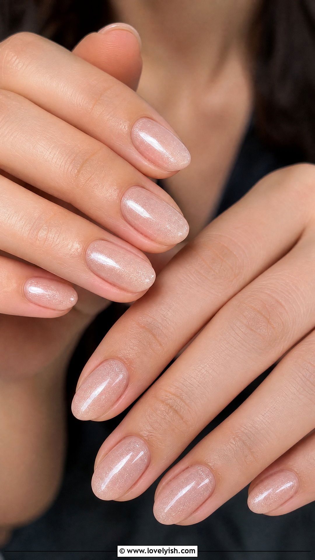 Subtle Shimmer Nude Wedding Nails - 50 classic wedding nails - 50 classic wedding nails