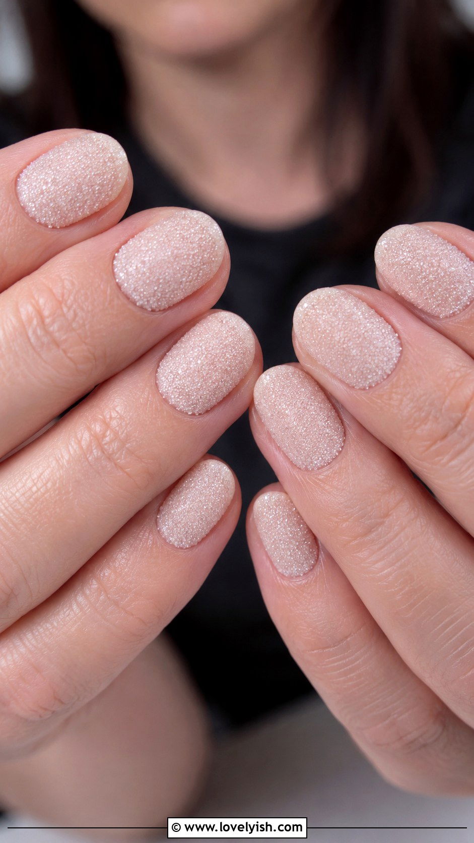 Sugar Glitter Nude Nails - 50 glitter nails - 50 glitter nails
