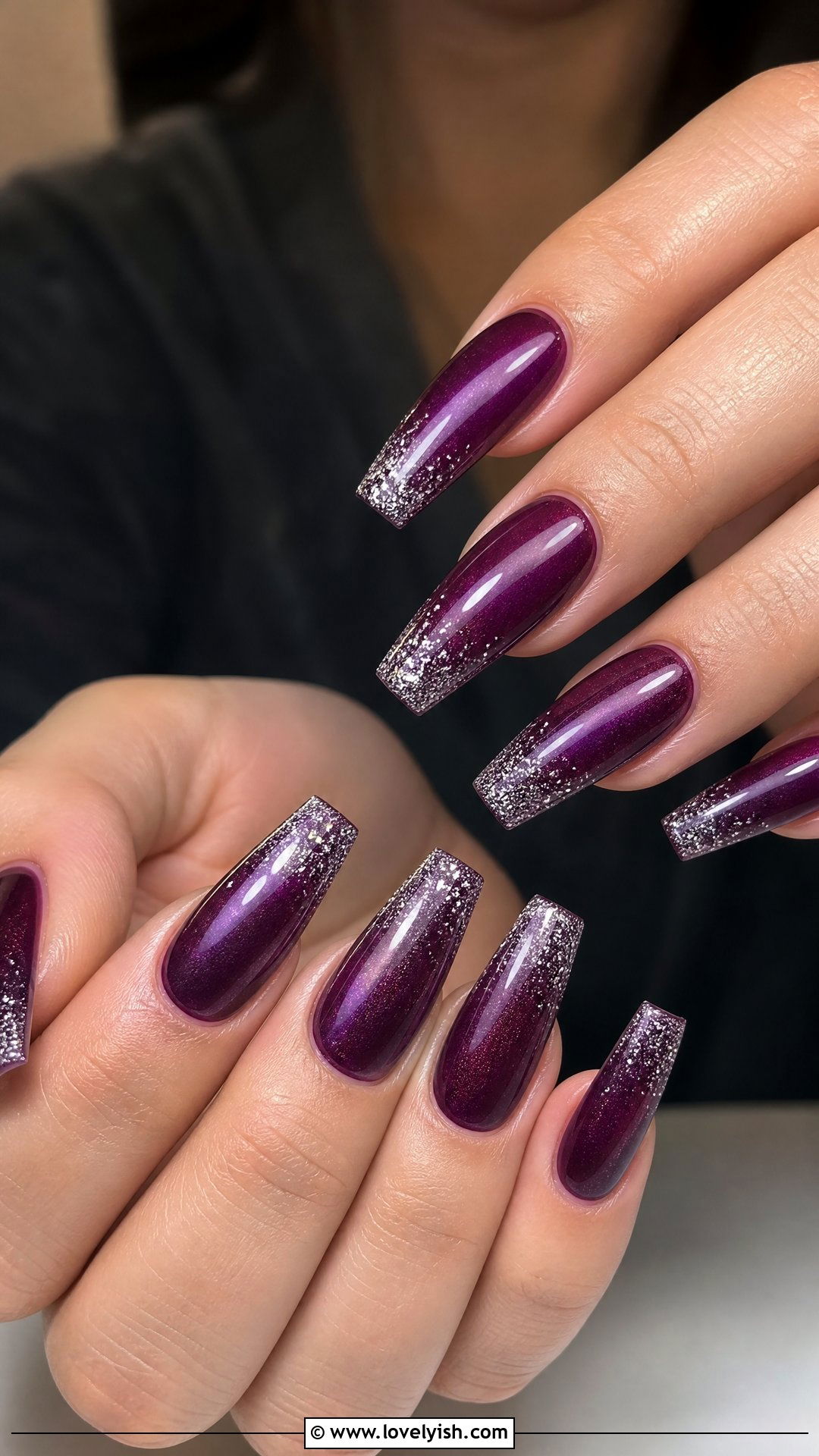 Sugar Plum Purple Holiday Nails - 50 holiday nails - 50 holiday nails