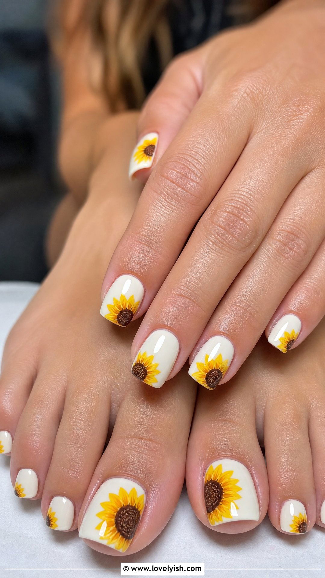 Sunflower Pedicure - 50 summer pedicure - 50 summer pedicure