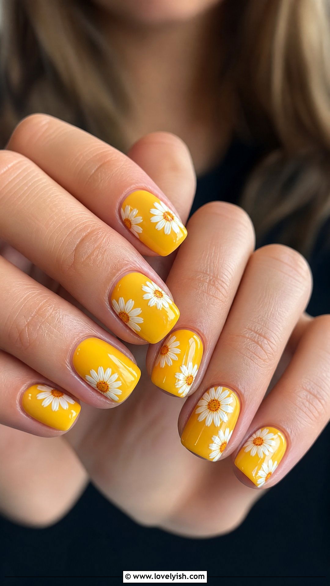 Sunflower Yellow Daisy Nails - 50 daisy nails - 50 daisy nails