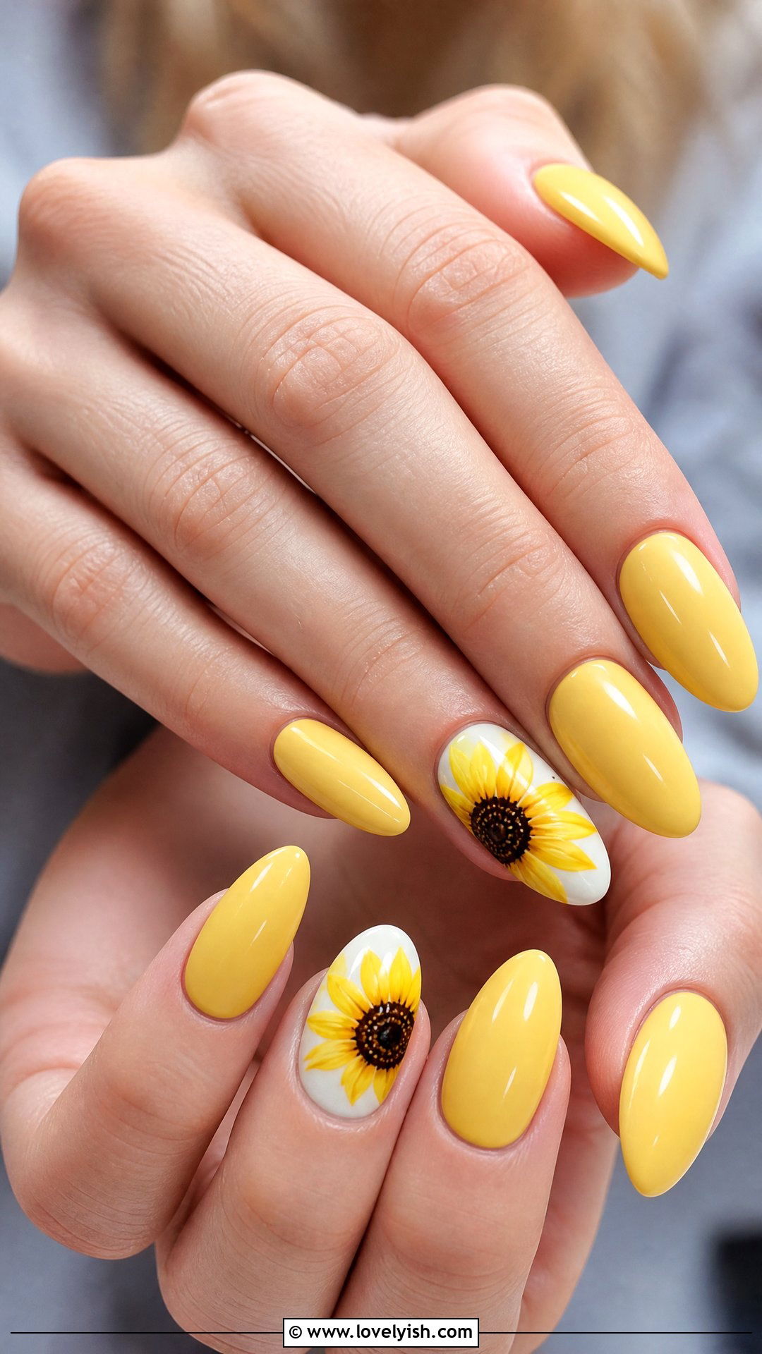 Sunflower Yellow Nails - 50 flower nails - 50 flower nails