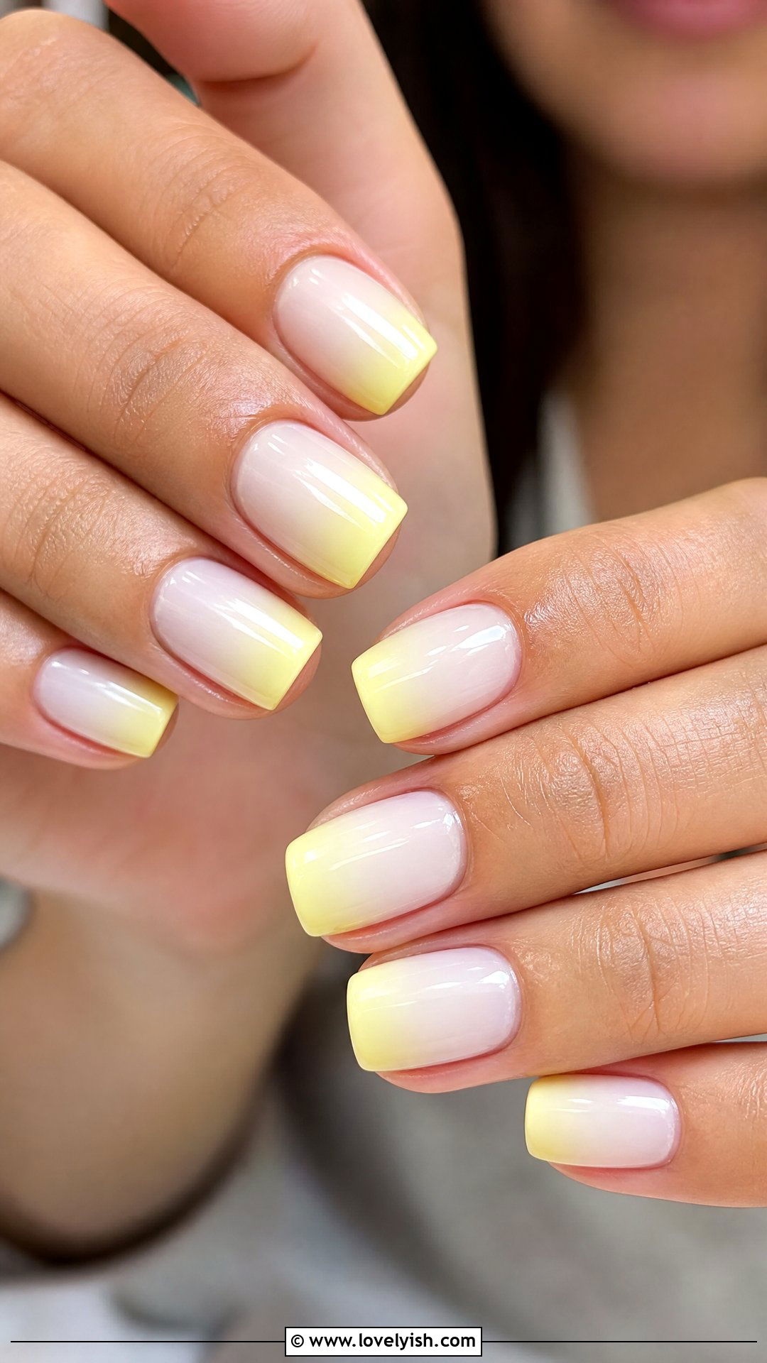 Sunny Yellow French Ombre - 50 french ombre nails - 50 french ombre nails