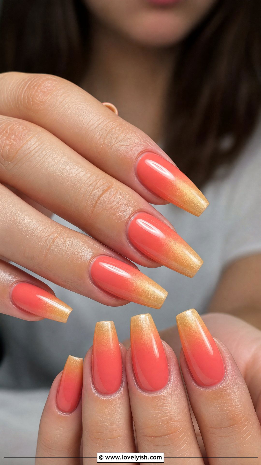 Sunset French Ombre - 50 french ombre nails - 50 french ombre nails