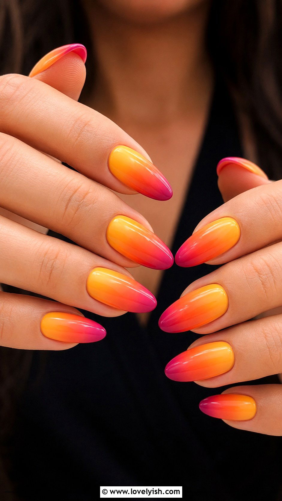 Sunset Gradient Nails - 40 nail design summer - 40 nail design summer