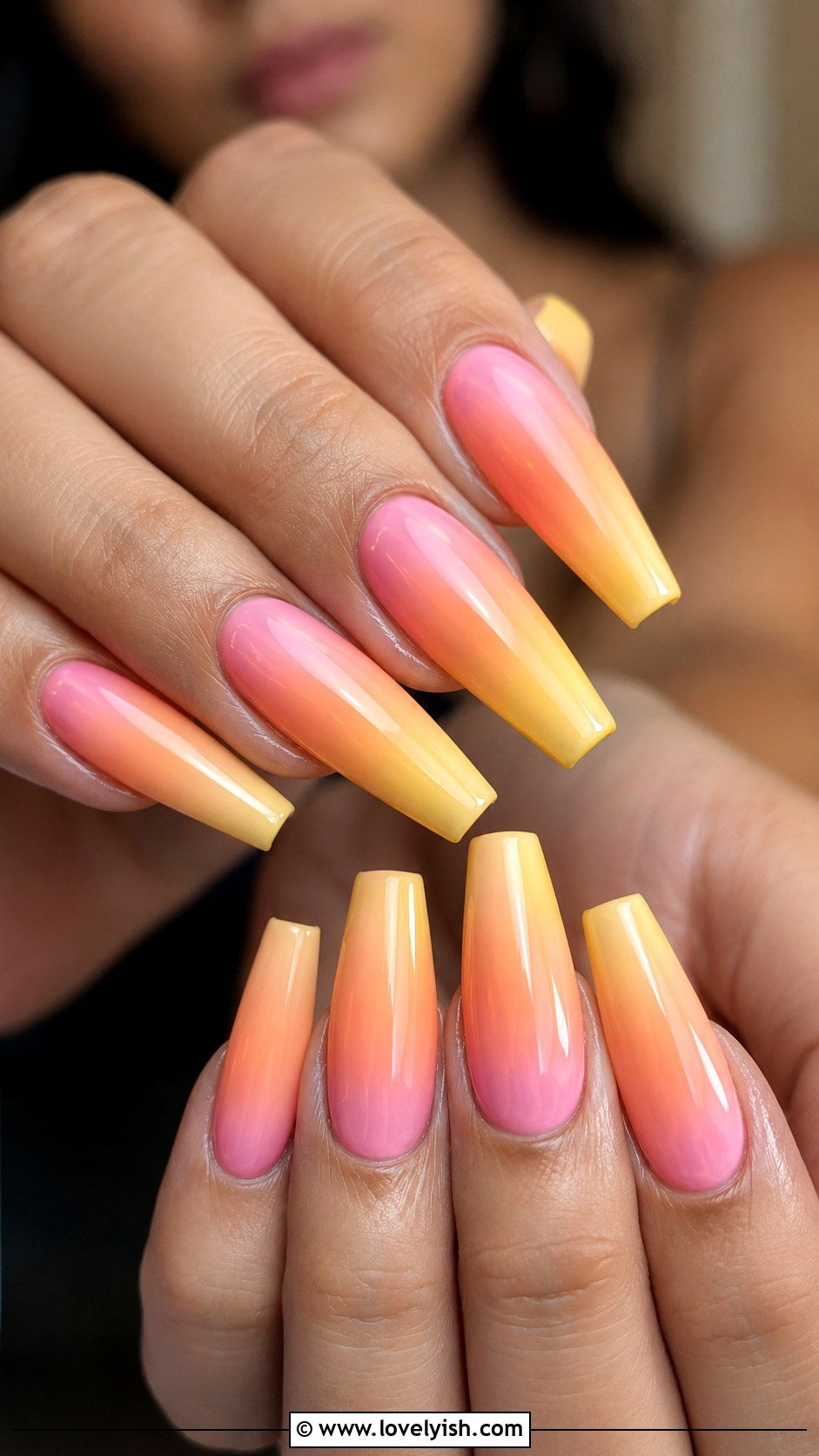 Sunset Gradient Nails - 35 nail art design ideas - 35 nail art design ideas