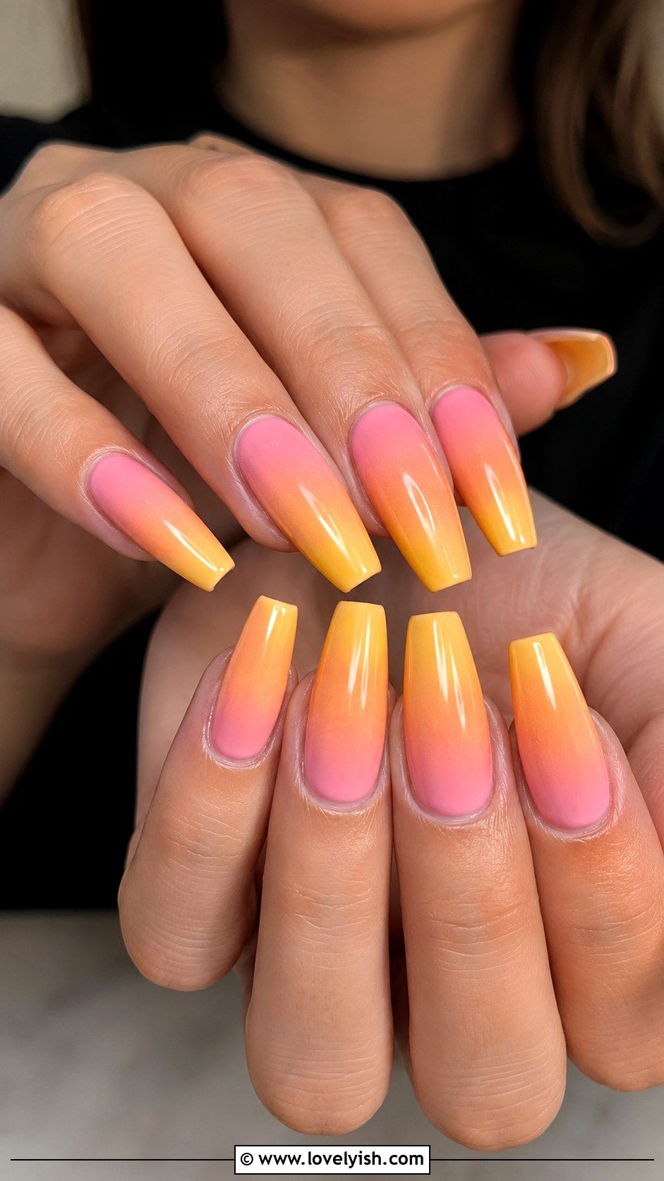 Sunset Gradient Nails - 50 pretty nails - 50 pretty nails