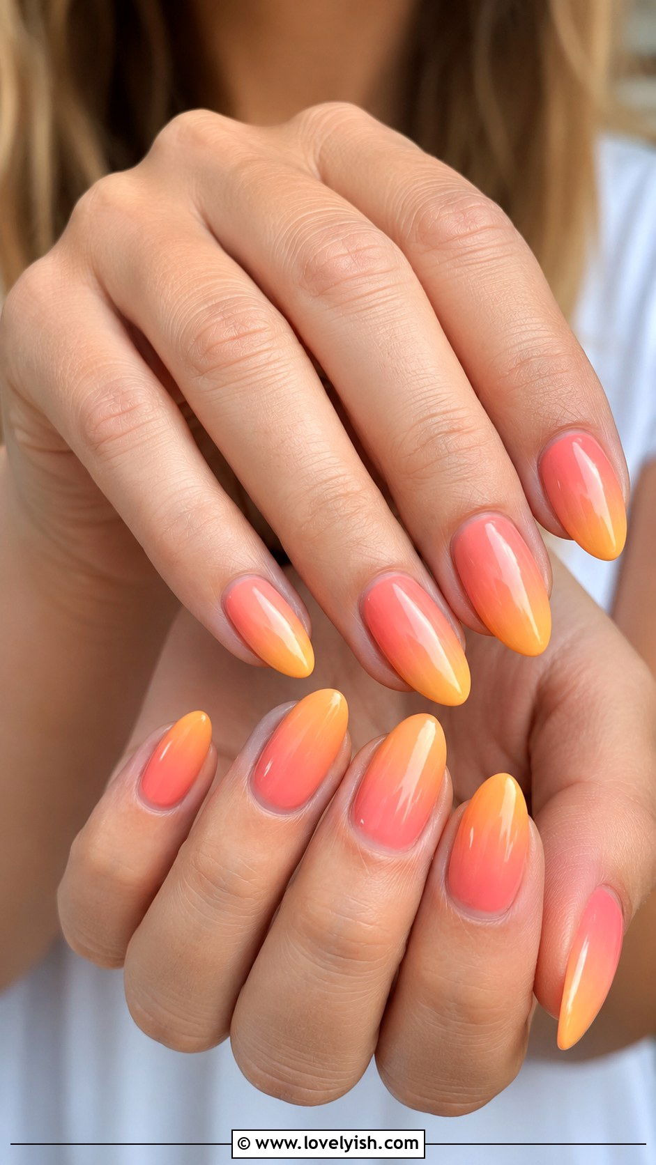 Sunset Ombre Beach Nails - 50 beach nails - 50 beach nails