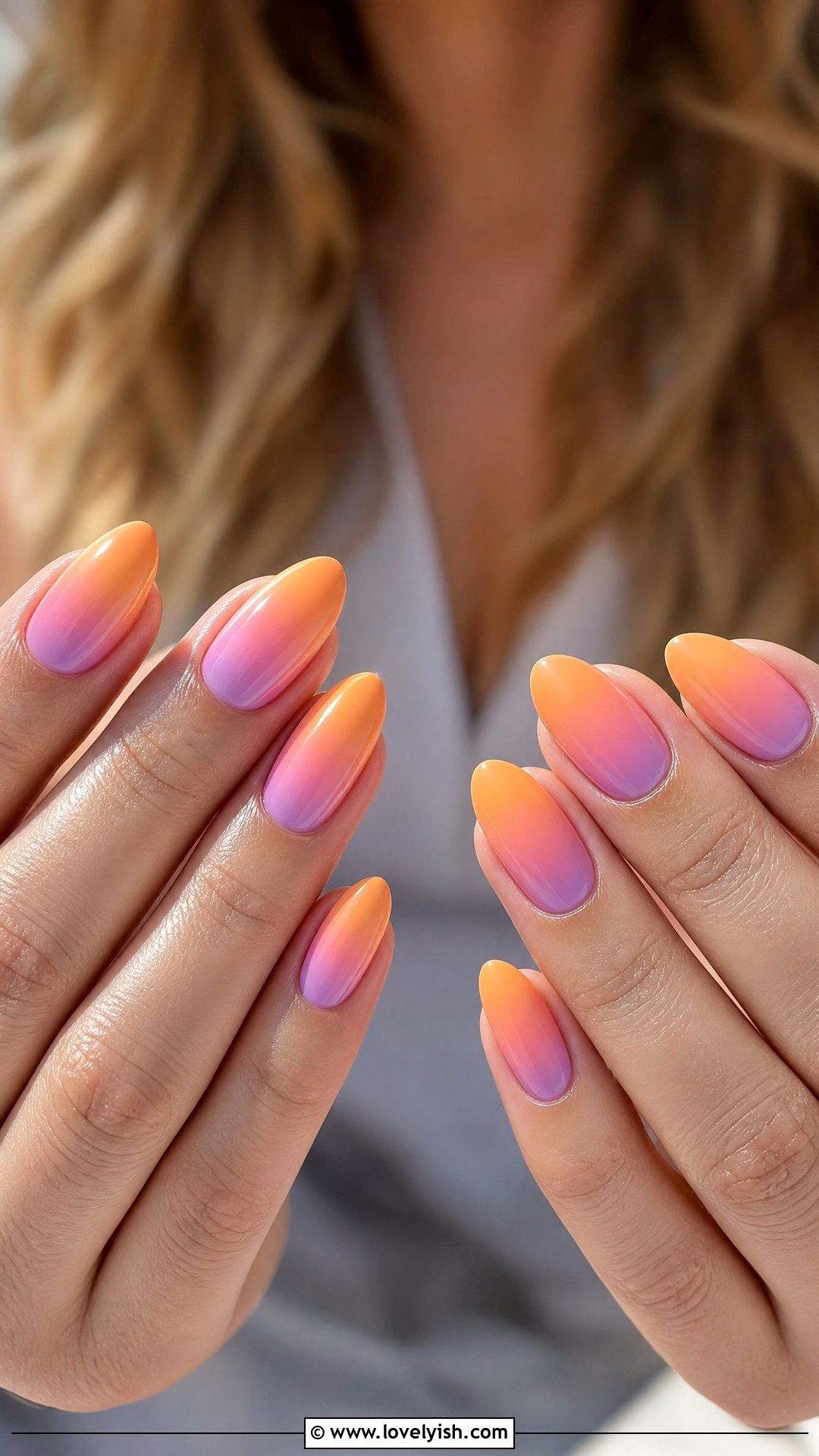 Sunset Ombre Beach Nails - 25 beach nail ideas - 25 beach nail ideas