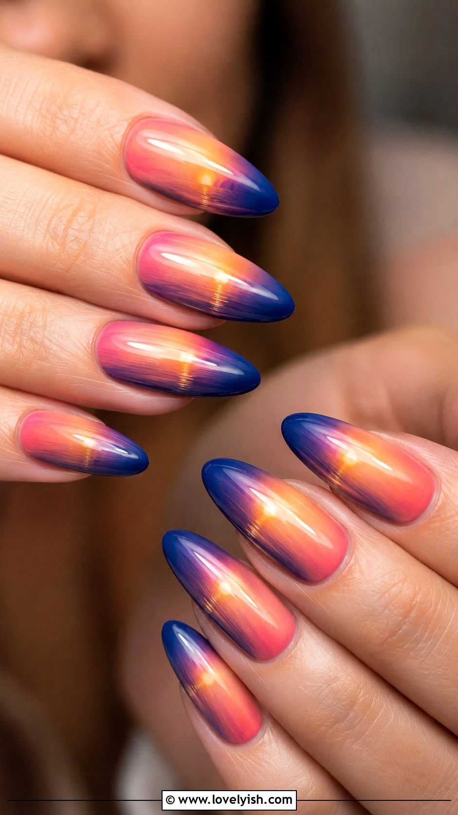 Sunset Over Ocean Nails - 50 ocean nails - 50 ocean nails