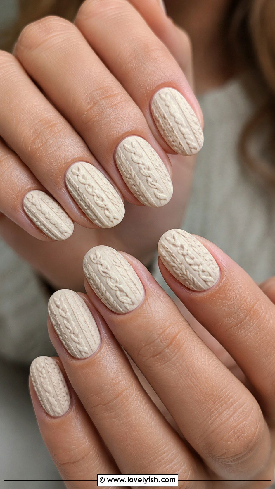 Sweater Texture 3D Nails - 43 nail art ideas - 43 nail art ideas