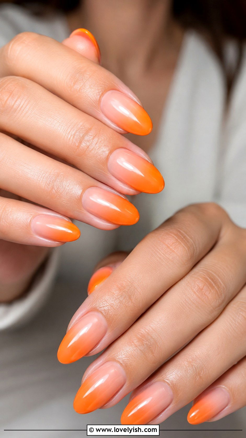 Tangerine Orange Ombre Nails - 34 nail design for summer - 34 nail design for summer