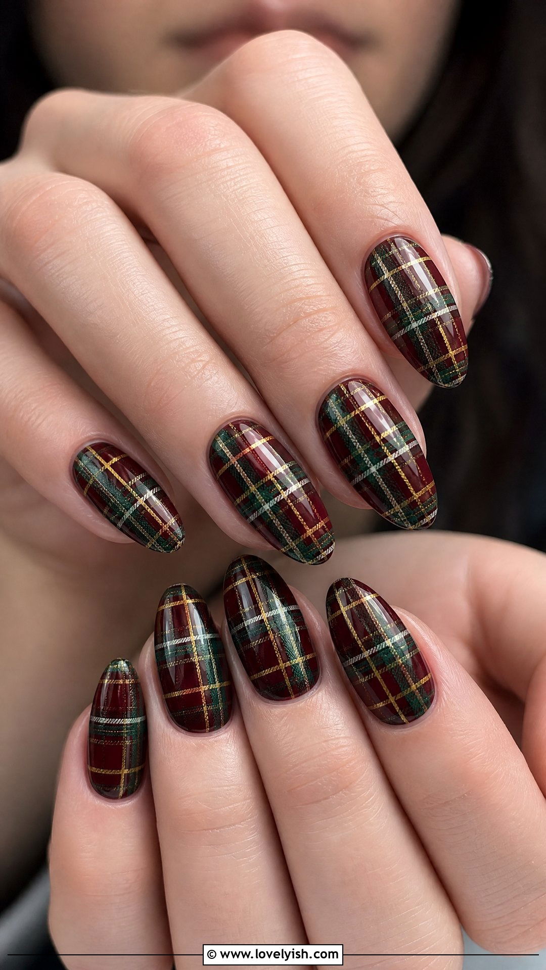 Tartan Plaid Checkered Nails - 50 checkered nails - 50 checkered nails