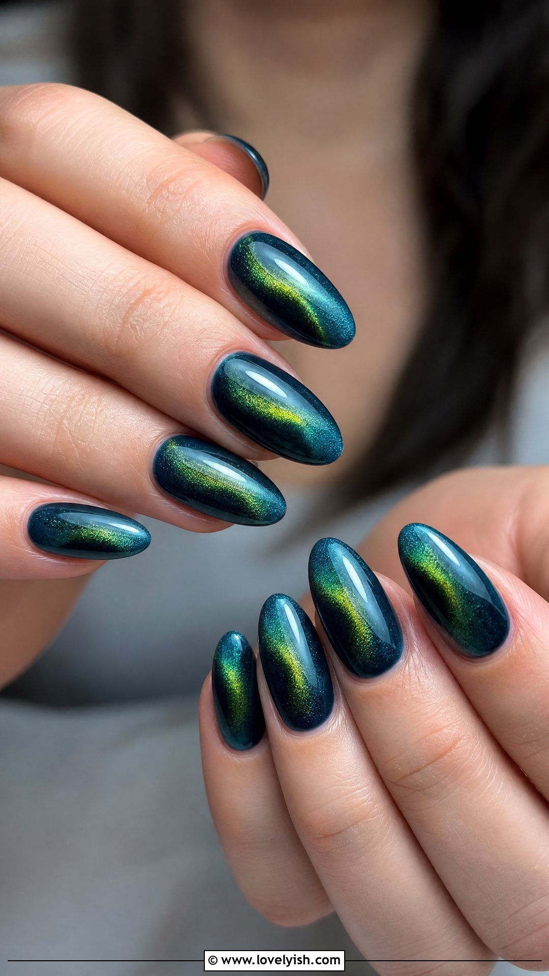 Teal Cat Eye Nails - 38 cat eye nail designs - 38 cat eye nail designs