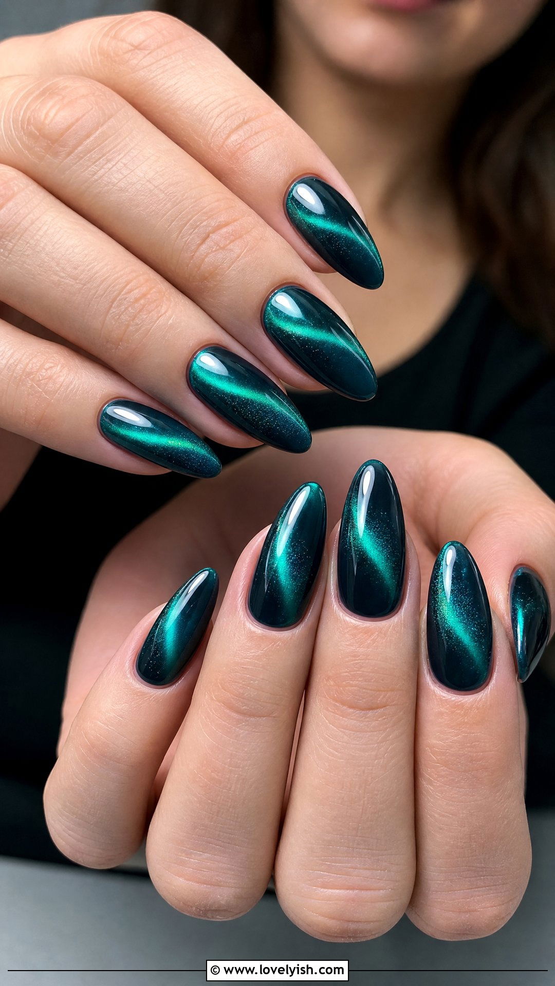 Teal Cat Eye Nails - 25 cat eye nails design ideas - 25 cat eye nails design ideas