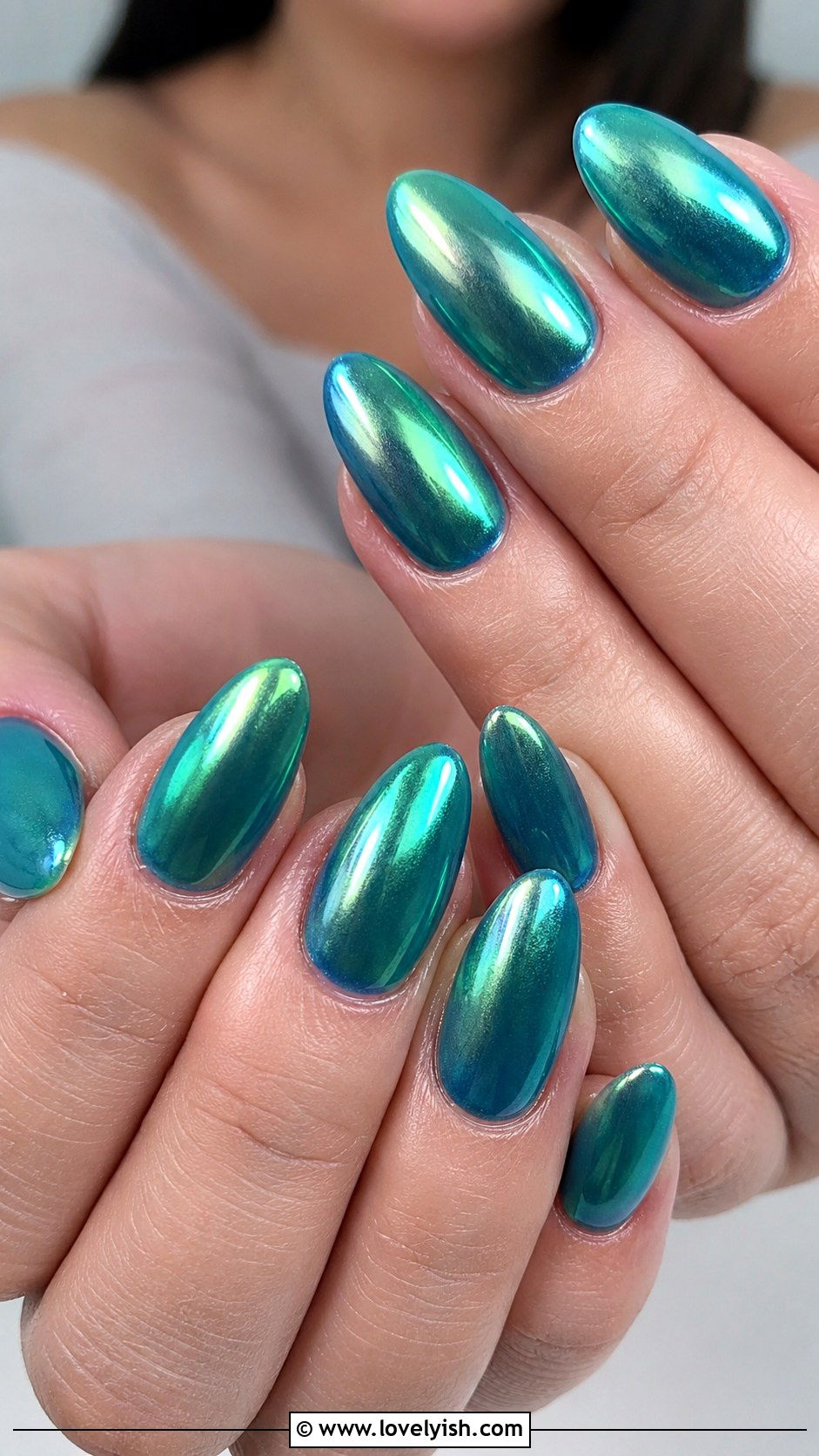 Teal Green Glazed Donut Nails - 50 green nails - 50 green nails