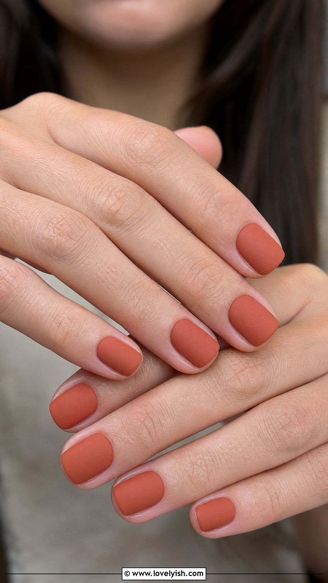 Terracotta Matte Short Square Nails - 50 short square nails - 50 short square nails