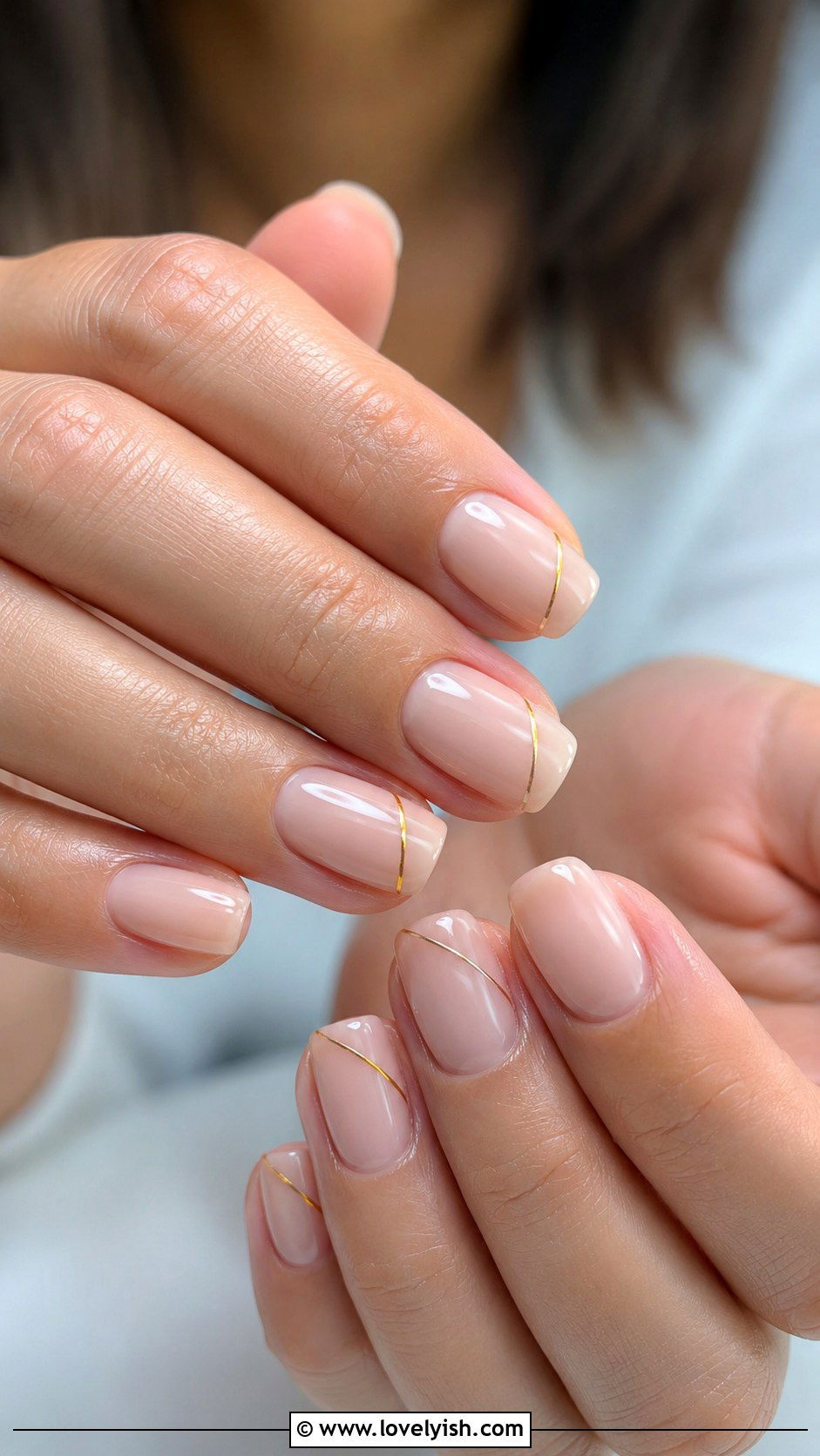 Thin Gold Accent Line Press On Nails - 50 press on nails - 50 press on nails