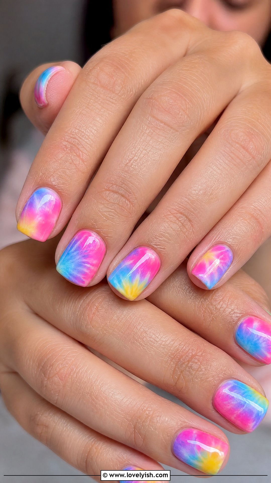 Tie Dye Dip Powder Nails - 50 dip powder nails - 50 dip powder nails