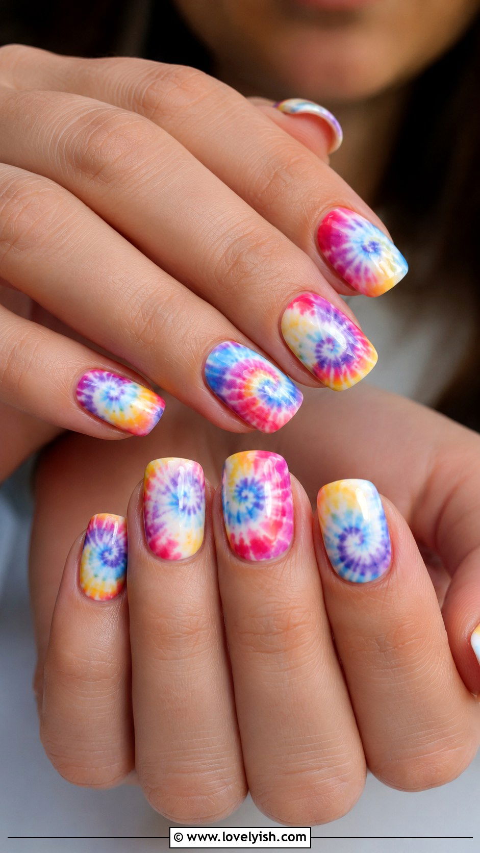 Tie Dye Nail Art - 50 diy nail art - 50 diy nail art