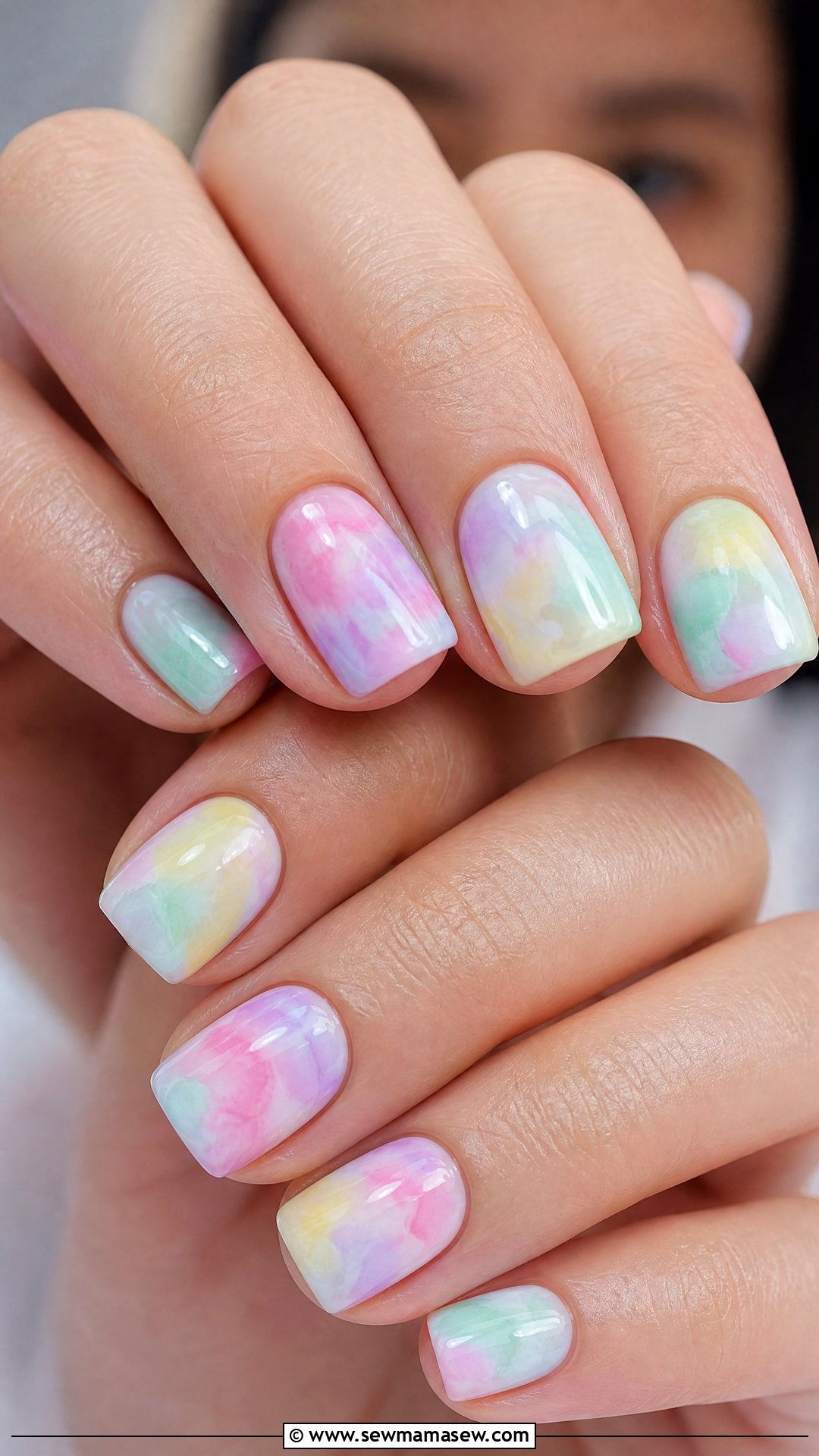 Tie Dye Pastel Gel Nails - 50 gel polish - 50 gel polish