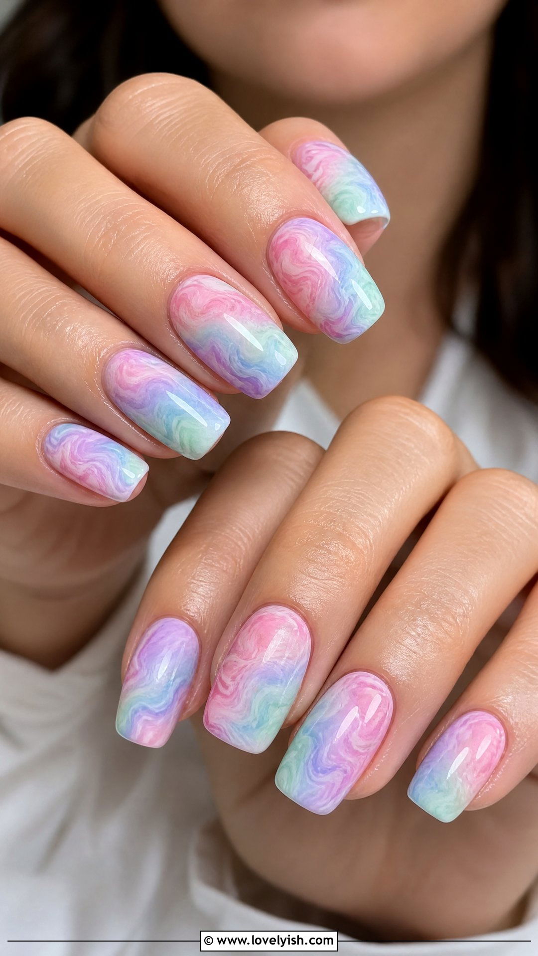 Tie Dye Pastel Nails - 50 cute summer nail designs - 50 cute summer nail designs