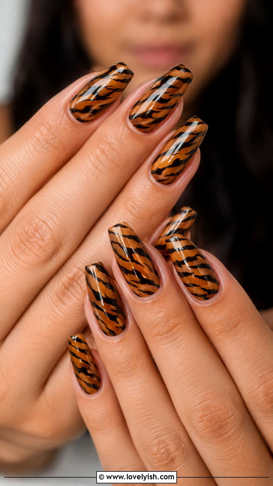Tiger Print Press On Nails - 50 press on nails - 50 press on nails
