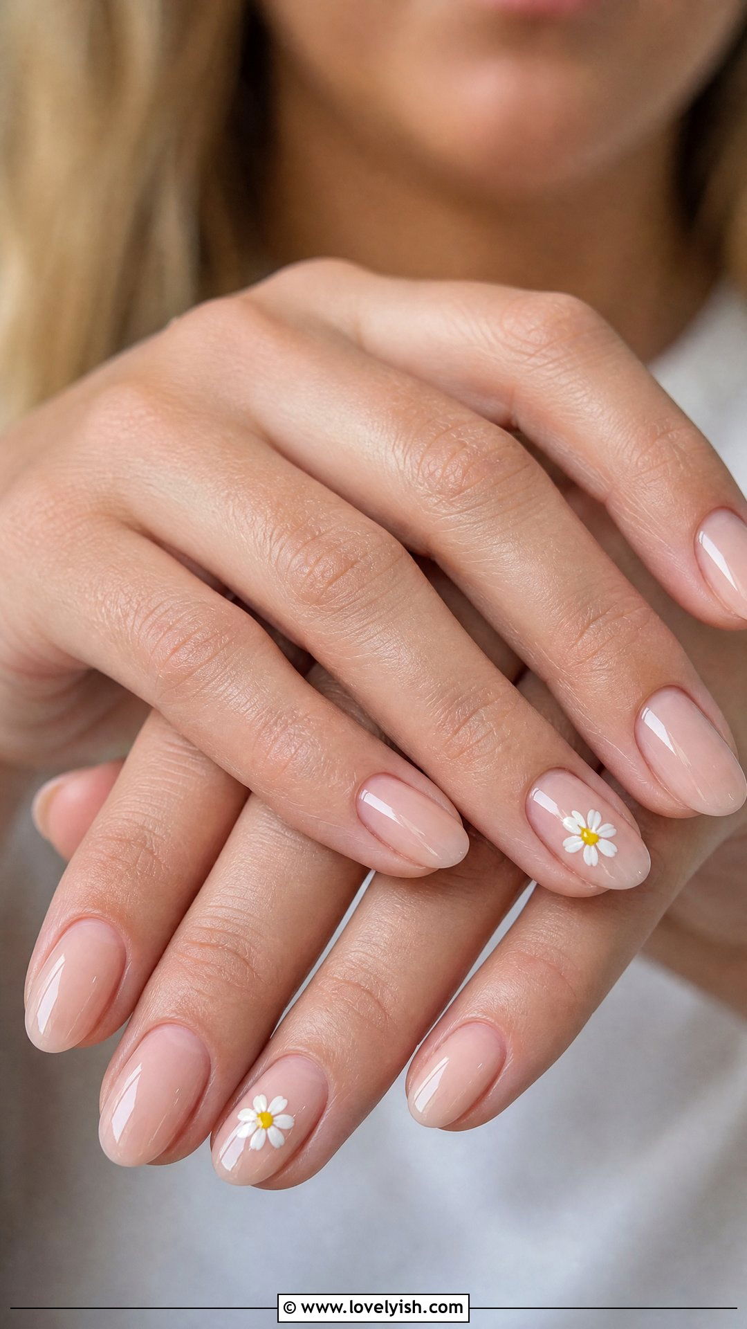 Tiny Daisy Accent Everyday Nails - 50 everyday nails - 50 everyday nails