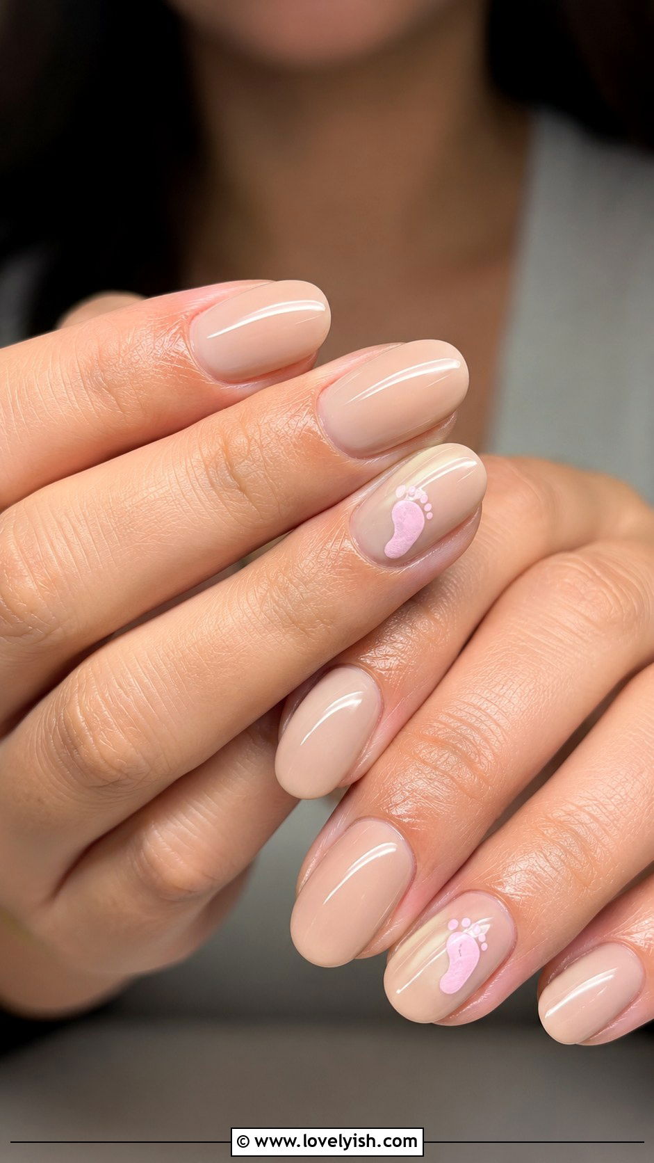 Tiny Footprint Accent Nails - 50 baby shower nails - 50 baby shower nails
